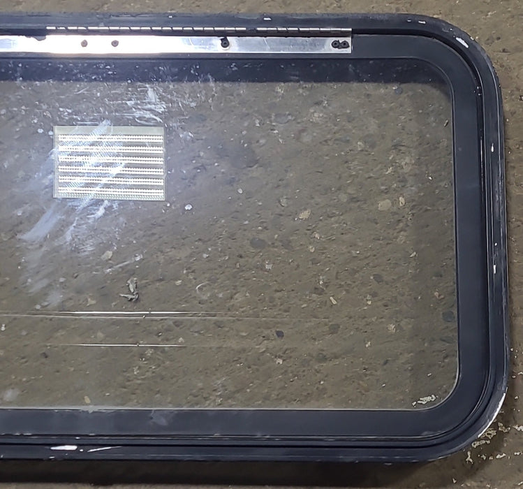 Used Black Radius Emergency Opening Window : 35 1/2" W x 19 1/2" H x 1 1/2" D