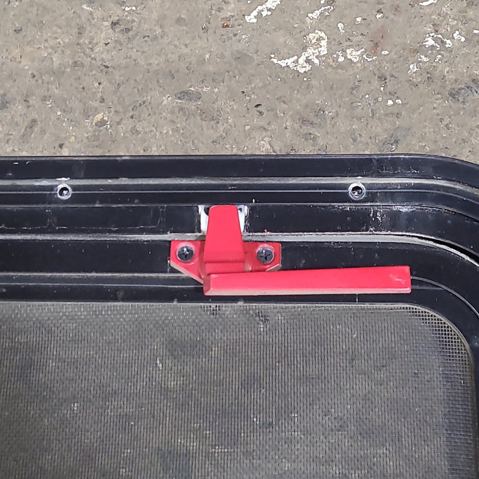 Used Black Radius Emergency Opening Window : 35 1/2" W x 19 1/2" H x 1 1/8" D