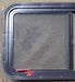 Used Black Radius Emergency Opening Window : 35 1/2" W x 19 1/2" H x 1 1/8" D - Young Farts RV Parts