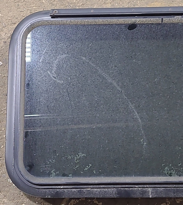 Used Black Radius Emergency Opening Window : 35 1/2" W x 19" H x 1 7/8" D