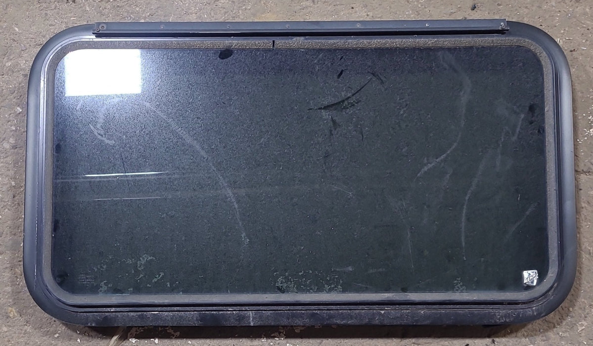Used Black Radius Emergency Opening Window : 35 1/2" W x 19" H x 1 7/8" D