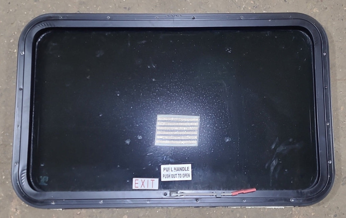 Used Black Radius Emergency Opening Window : 35 1/2" W x 21 1/2" H x 1 1/4" D