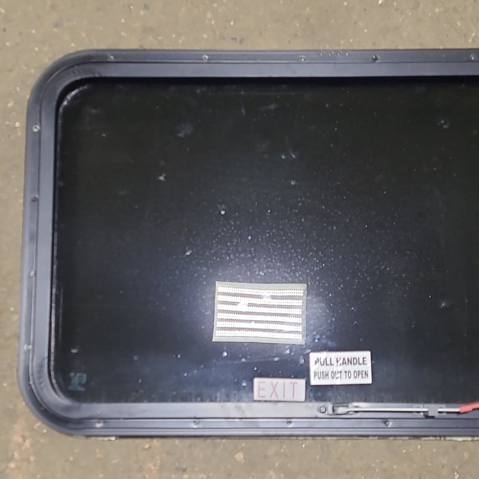 Used Black Radius Emergency Opening Window : 35 1/2" W x 21 1/2" H x 1 1/4" D