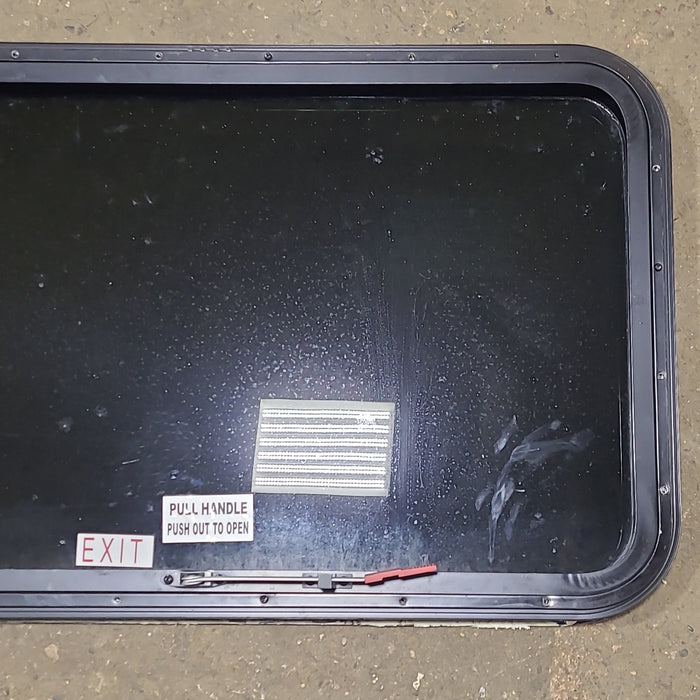 Used Black Radius Emergency Opening Window : 35 1/2" W x 21 1/2" H x 1 1/4" D