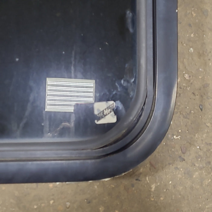 Used Black Radius Emergency Opening Window : 35 1/2" W x 21 1/2" H x 1 1/4" D