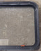 Used Black Radius Emergency Opening Window : 35 1/2" W x 22 1/4" H x 1 7/8" D - Young Farts RV Parts