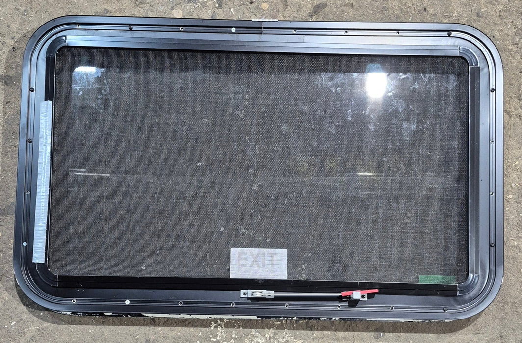 Used Black Radius Emergency Opening Window : 35 1/4" W x 21 1/2" H x 1 3/4" D