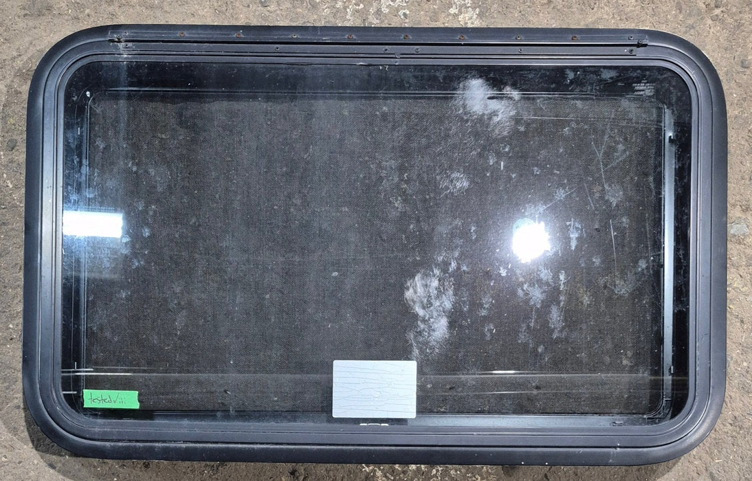 Used Black Radius Emergency Opening Window : 35 1/4" W x 21 1/2" H x 1 3/4" D