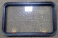 Used Black Radius Emergency Opening Window : 35 1/4" W x 21 1/2" H x 1 7/8" D - Young Farts RV Parts
