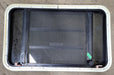 Used Black Radius Emergency Opening Window : 35 1/4" W X 21 1/2" H X 1 7/8" D - Young Farts RV Parts