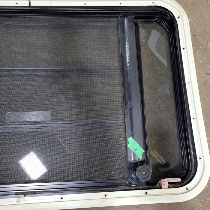 Used Black Radius Emergency Opening Window : 35 1/4" W X 21 1/2" H X 1 7/8" D