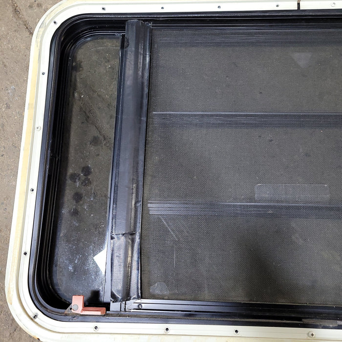 Used Black Radius Emergency Opening Window : 35 1/4" W X 21 1/2" H X 1 7/8" D