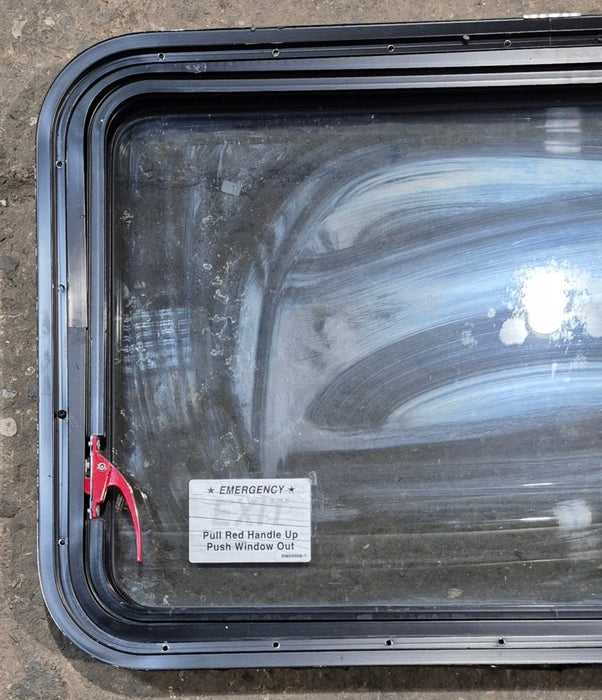 Used Black Radius Emergency Opening Window : 35 1/4" W x 21 1/4" H x 1 3/4" D