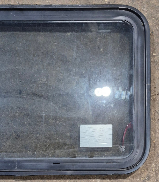 Used Black Radius Emergency Opening Window : 35 1/4" W x 21 1/4" H x 1 3/4" D