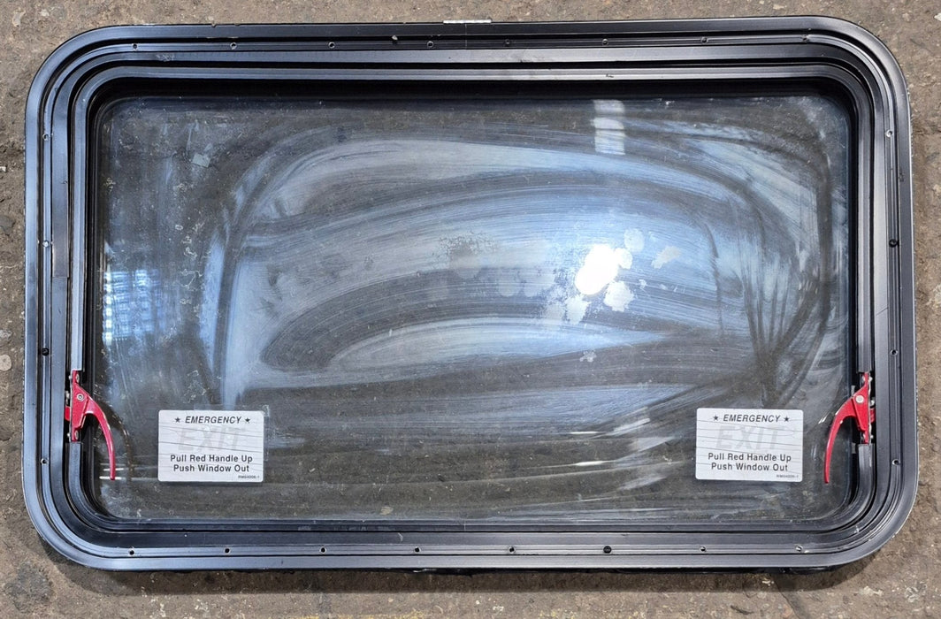 Used Black Radius Emergency Opening Window : 35 1/4" W x 21 1/4" H x 1 3/4" D