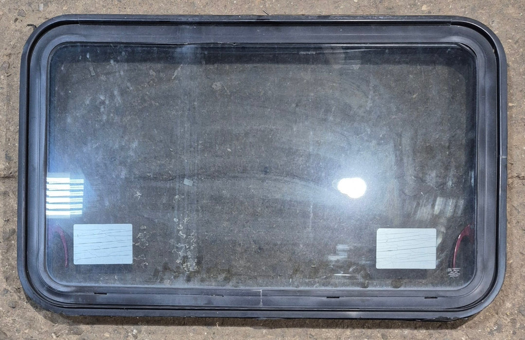 Used Black Radius Emergency Opening Window : 35 1/4" W x 21 1/4" H x 1 3/4" D