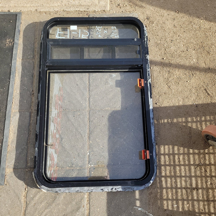 Used Black Radius Emergency Opening Window : 35 1/4 X 21 1/2 X 2" D - Young Farts RV Parts