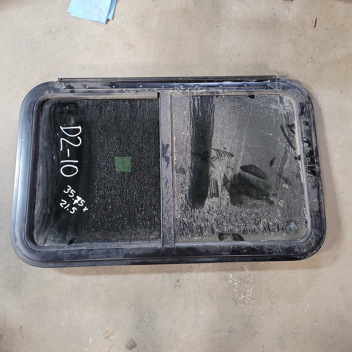 Used Black Radius Emergency-Opening Window : 35 3/4 X 21 1/2 X 2" D - Young Farts RV Parts