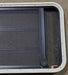 Used Black Radius Emergency Opening Window : 35" W x 21 1/4" H x 1 3/4" D - Young Farts RV Parts