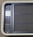 Used Black Radius Emergency Opening Window : 35" W x 21 1/4" H x 1 3/4" D - Young Farts RV Parts