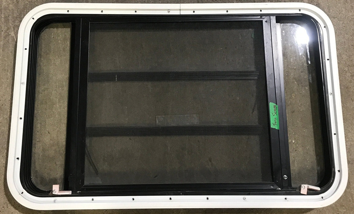 Used Black Radius Emergency Opening Window : 35" W x 21 1/4" H x 1 7/8" D