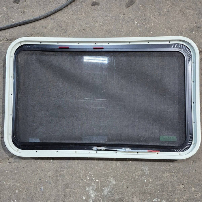 Used Black Radius Emergency Opening Window : 35" X 21.25" X 1.875" - Young Farts RV Parts
