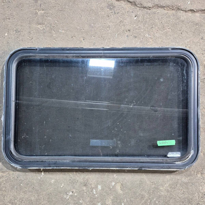 Used Black Radius Emergency Opening Window : 35" X 21.25" X 1.875"