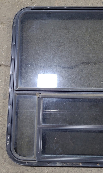 Used Black Radius Emergency Opening Window : 36 3/4" W x 37" H x 1 1/2" D