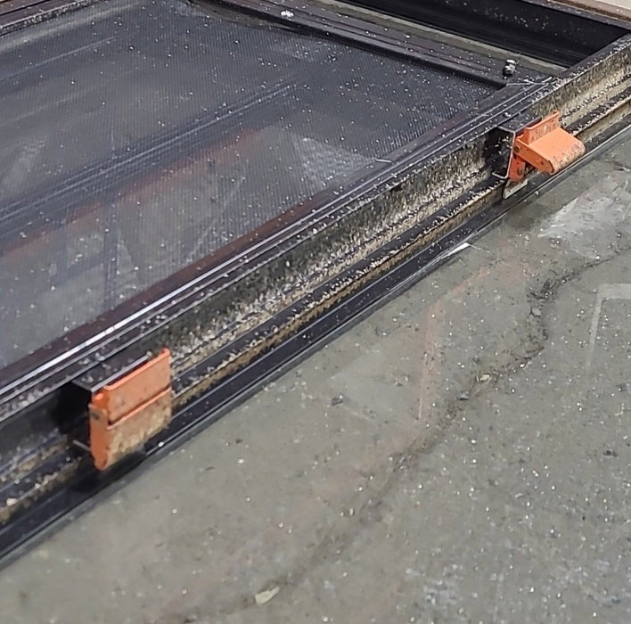 Used Black Radius Emergency Opening Window : 36 3/4" W x 37" H x 1 1/2" D