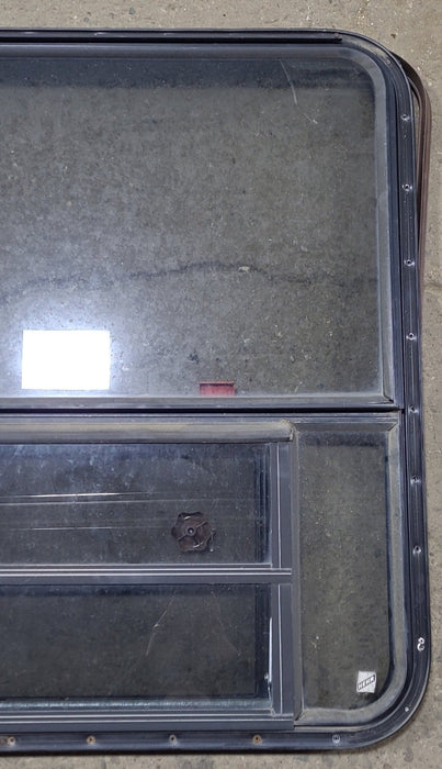 Used Black Radius Emergency Opening Window : 36 3/4" W x 37" H x 1 1/2" D