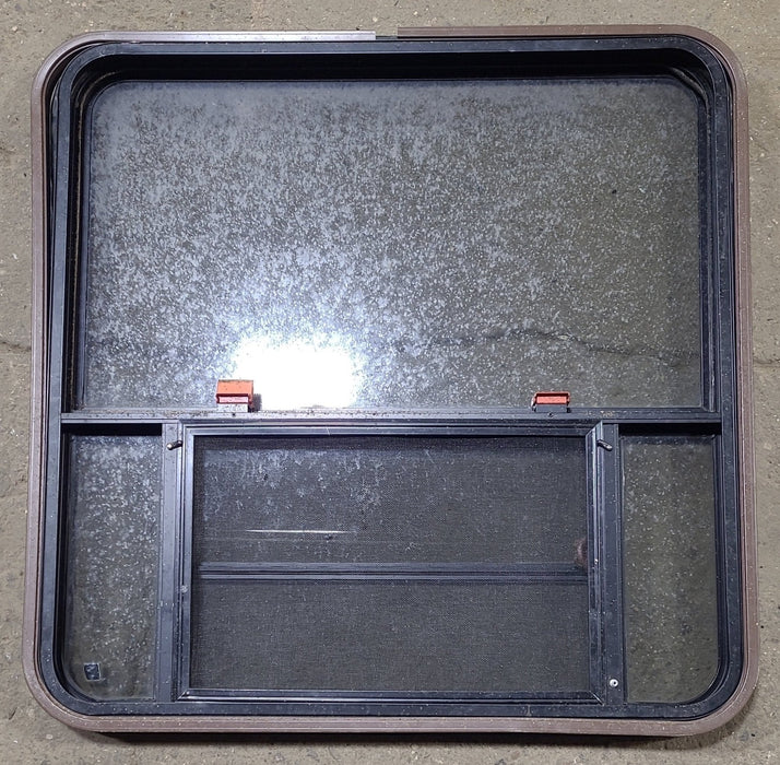 Used Black Radius Emergency Opening Window : 36 3/4" W x 37" H x 1 1/2" D