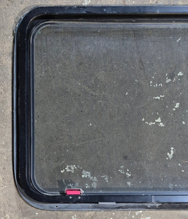 Used Black Radius Emergency Opening Window : 36 3/4 x 23 1/2 x 1 1/2" D - Young Farts RV Parts
