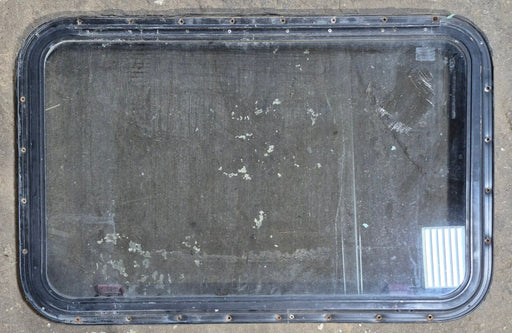 Used Black Radius Emergency Opening Window : 36 3/4 x 23 1/2 x 1 1/2" D - Young Farts RV Parts