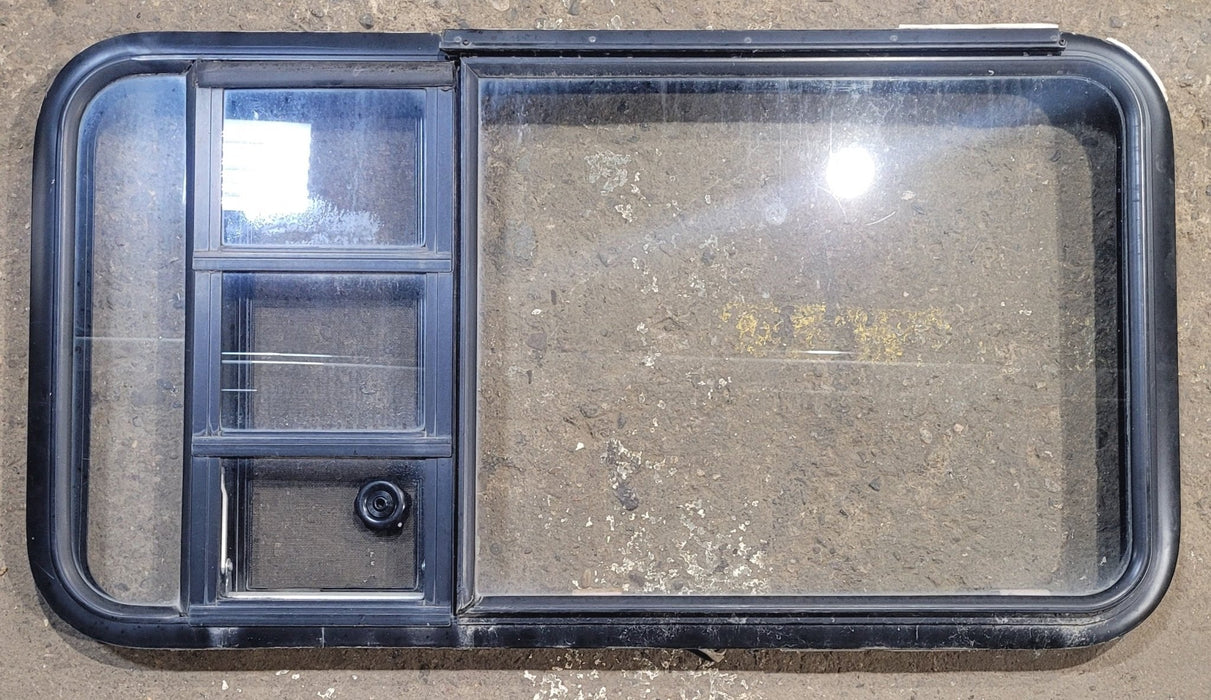 Used Black Radius Emergency Opening Window : 41 1/2" W x 21 3/4" H x 1 1/4" D
