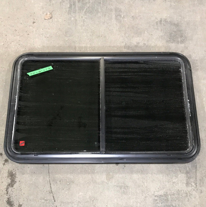 Used Black Radius Emergency Opening Window : 41 1/2" W x 26" H x 1" D