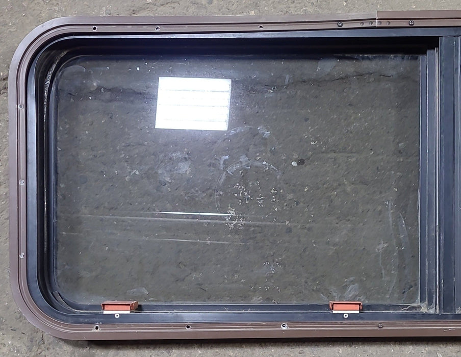 Used Black Radius Emergency Opening Window : 41 1/2 X 17 3/4 X 1 3/4" D - Young Farts RV Parts