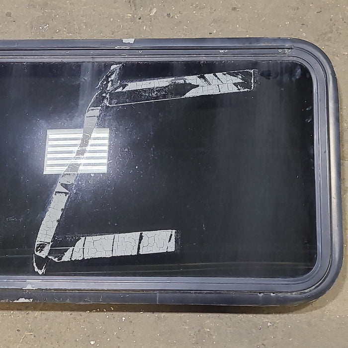 Used Black Radius Emergency Opening Window : 41 3/8" W X 21 1/4" H X 2" D