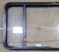 Used Black Radius Emergency Opening Window : 47 1/2" W x 21 1/2" H x 1 3/4" - Young Farts RV Parts