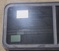 Used Black Radius Emergency Opening Window : 47 1/2" W x 21 3/8" H x 1 3/4" D - Young Farts RV Parts
