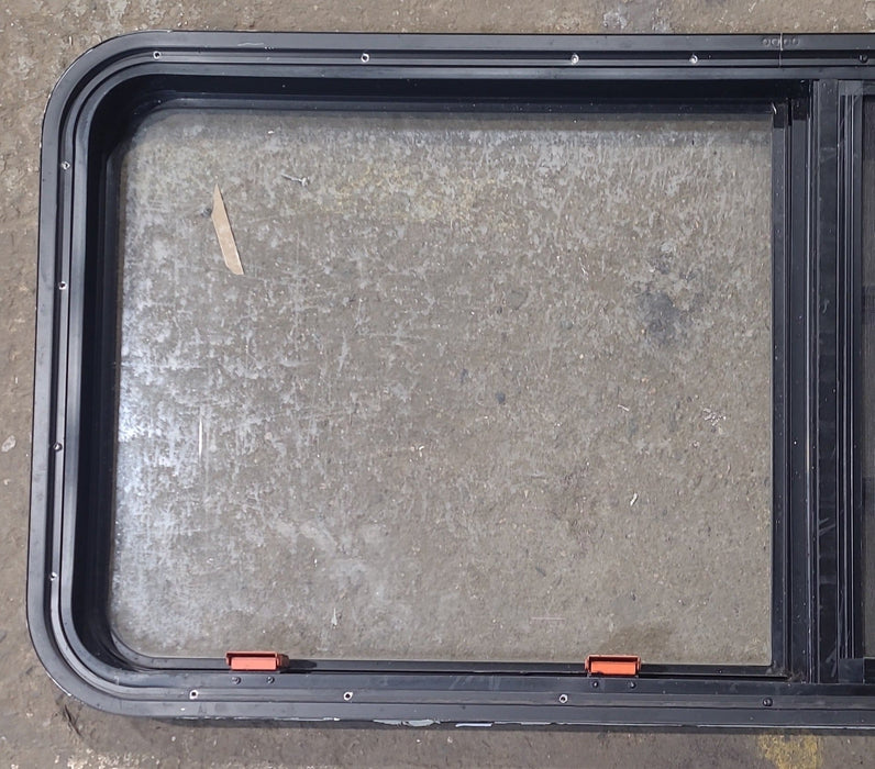 Used Black Radius Emergency Opening Window : 47 1/2" W x 22 1/4" H x 1 7/8" D