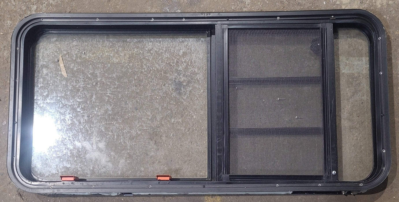 Used Black Radius Emergency Opening Window : 47 1/2" W x 22 1/4" H x 1 7/8" D