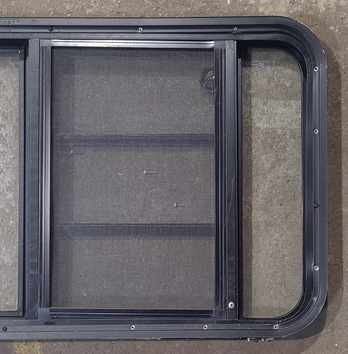 Used Black Radius Emergency Opening Window : 47 1/2" W x 22 1/4" H x 1 7/8" D