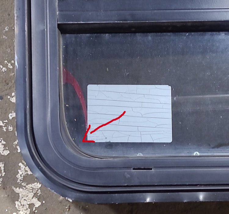 Used Black Radius Emergency Opening Window : 47 1/2" W x 35 1/4" H x 1 3/4" D