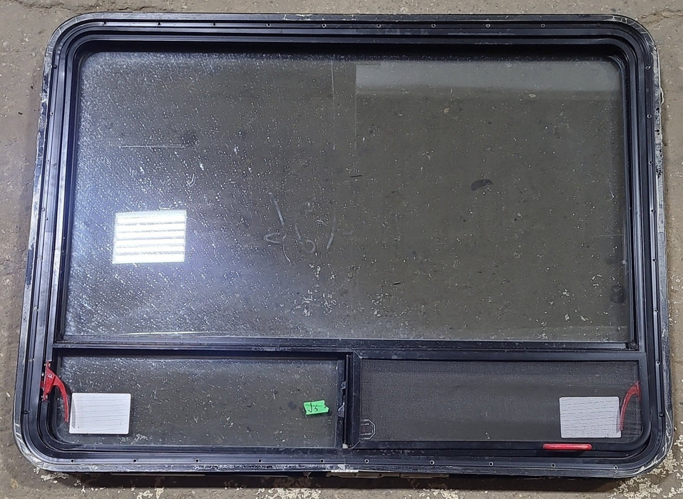Used Black Radius Emergency Opening Window : 47 1/2" W x 35 1/4" H x 1 3/4" D