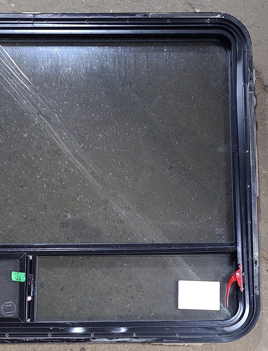 Used Black Radius Emergency Opening Window : 47 1/2" W x 35 1/4" H x 1 3/4" D