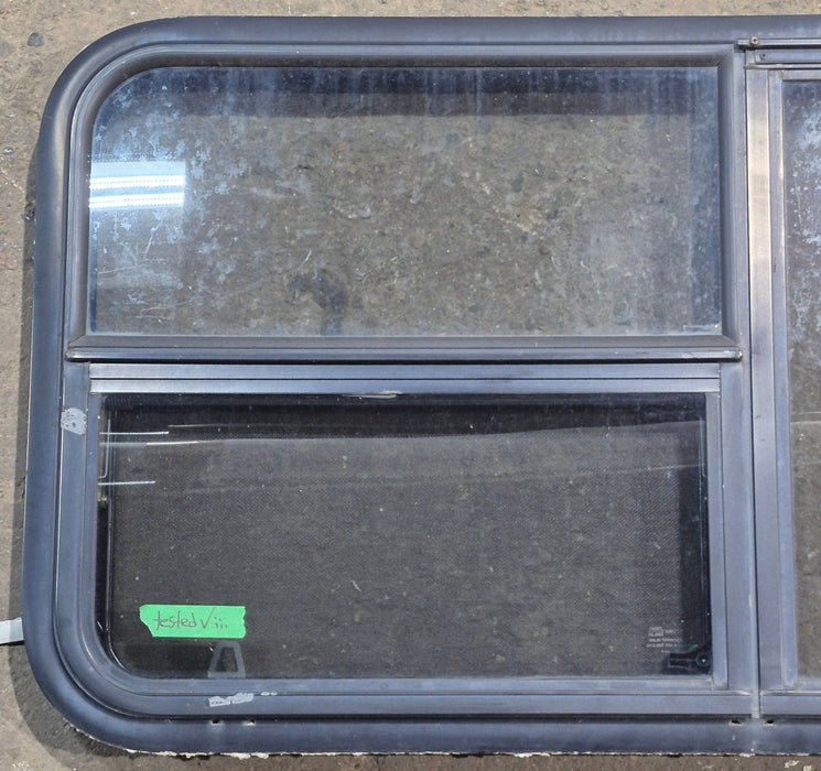Used Black Radius Emergency Opening Window : 47 1/4" W x 21 1/4" H x 1 3/4" D