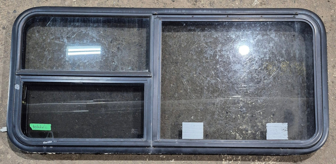 Used Black Radius Emergency Opening Window : 47 1/4" W x 21 1/4" H x 1 3/4" D