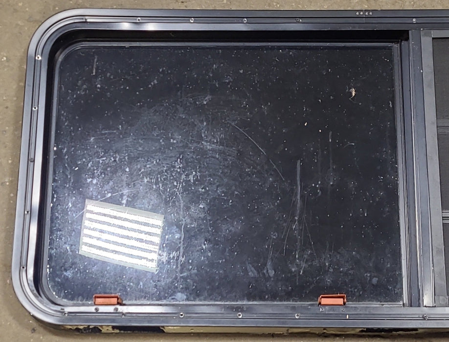 Black Radius Emergency Opening Window : 47 1/4" W x 22 1/2" H x 1 3/4" D