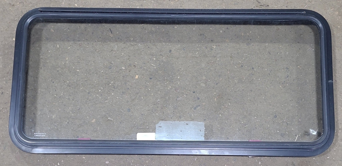 Used Black Radius Emergency Opening Window : 48 1/2" W x 21 3/4" H x 1 3/4" D