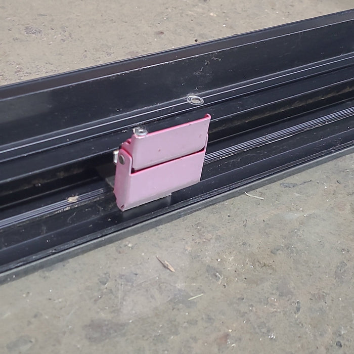 Used Black Radius Emergency Opening Window : 48 1/2" W x 22" H x 1 3/4" D